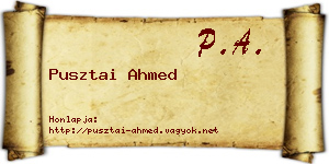 Pusztai Ahmed névjegykártya